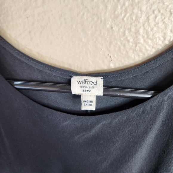 Aritzia Wilfred Womens |0| Black 100% Silk Sleeveless Midi Dress - Picture 3 of 6